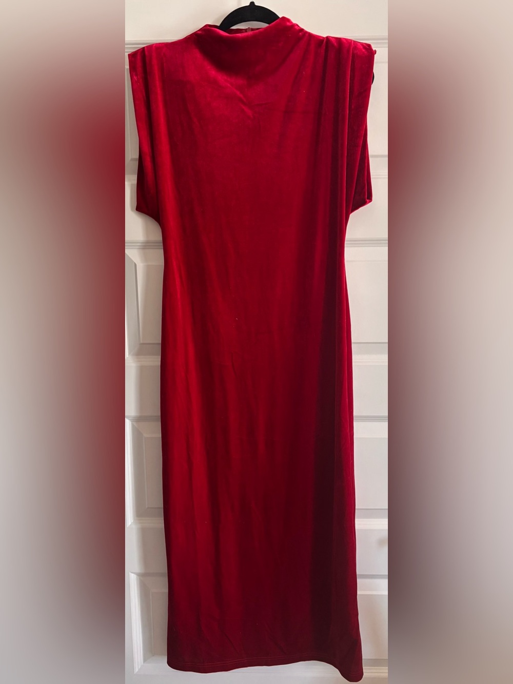 Red Velvet Midi Dress